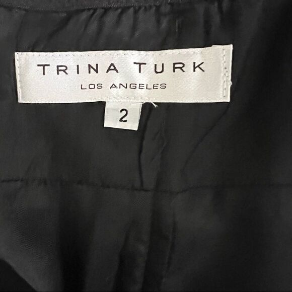 Trina Turk Black Strapless Dress w/ Front Bow Size 2 - Picture 7 of 8
